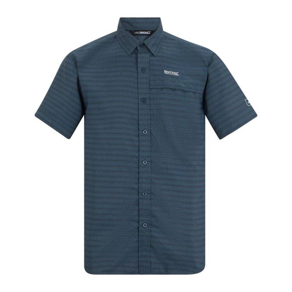 Regatta Mens Mindano Triangle Short-Sleeved Shirt / China Blue